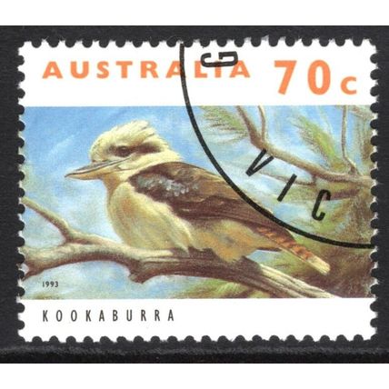 AUSTRALIA 1993: WILDLIFE DEFINITIVES - 70c KOOKABURRA CTO FULL GUM (G11)