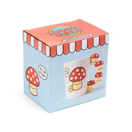 Mushroom Mug with Mushroom Shaped Handle 12.5 CM Ceramic Gift Tableware Boxed