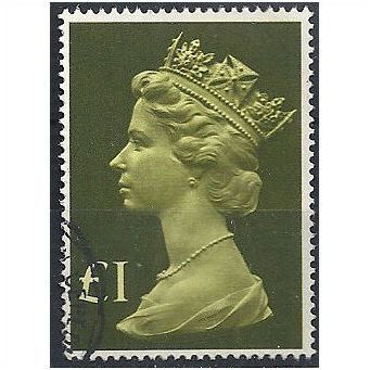 1977 SG1026 £1 Bright Yellow-Green & Blackish Olive Very Fine Used...