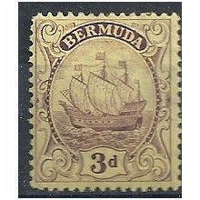 Bermuda 1926 SG84 3d Purple/Yellow Mounted Mint . .