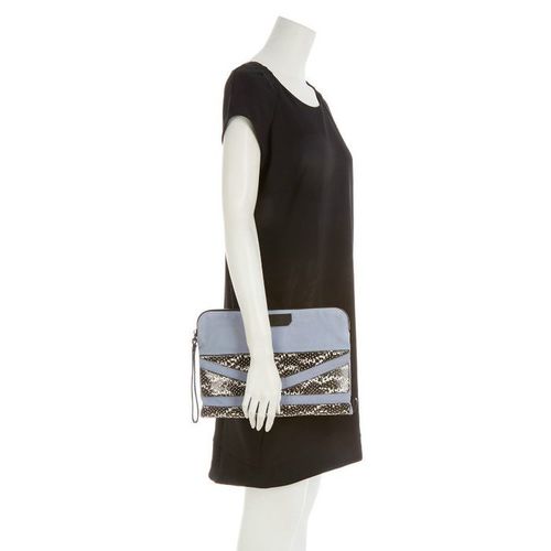 KARL LAGERFELD Blue Suede Clutch Bag BNWT (RARE & COLLECTABLE)