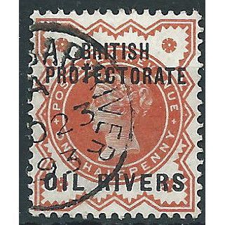 Oil Rivers 1892 SG1 1/2d Vermillion Fine Used ....