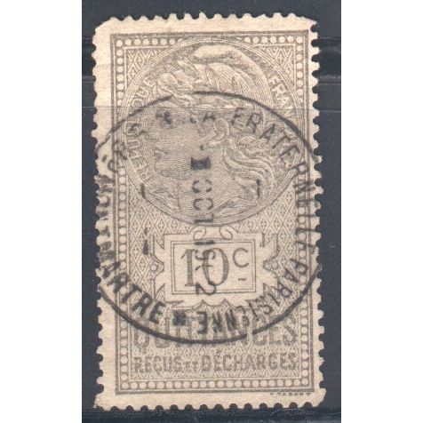 France stamps 1880's - 10c Revenue, Quittances Recus Et Decharges - used 5