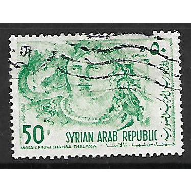 SYRIA 1964 CHAHBA THALASSA MOSAIC 50p GREEN SG 841 FINE USED#