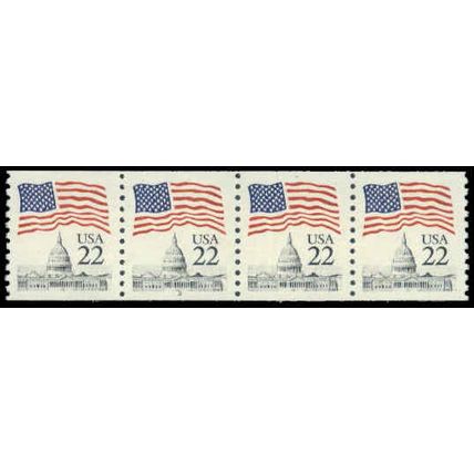 2115b 22c U.S. Flag Very Fine MNH PNC 2/4 R0028