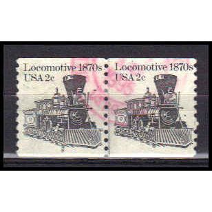 Used 1897A 2c Locomotive Fine CNP Left 8 PA0301