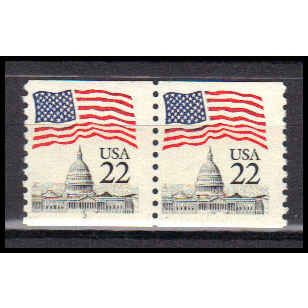 2115a 22c U.S. Flag Fine MNH CNP Left 3 PA0585