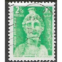 SYRIA 1967 CORE BUST 2 1/2p GREEN SG 942 FINE USED#