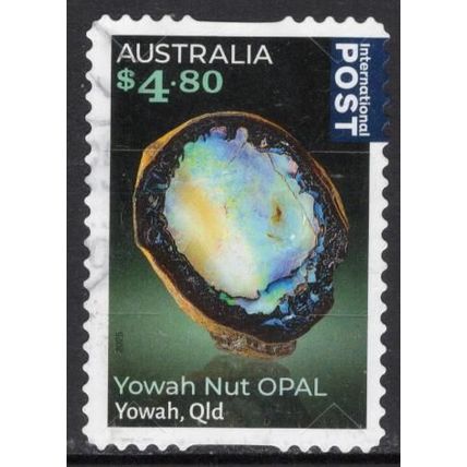 AUSTRALIA: 2025, $4.80 YOWAH NUT OPAL INTERNATIONAL POST, USED S/A. 394/5