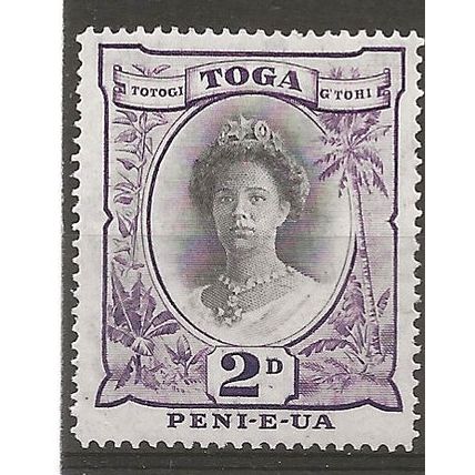 Tonga 1942 SG76 2d Black & Purple Mounted Mint