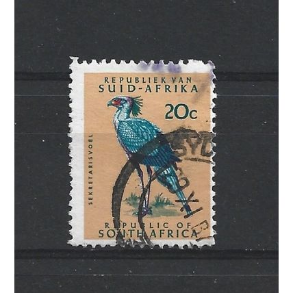 SouthAfrica.SG208 20c Secretary Bird.Variety Unchecked.Fine Used.Aug25p