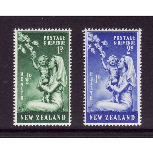 NEW ZEALAND 1949 HEALTH STAMPS SG698 / 699 SET 2 VALS M / MINT #6