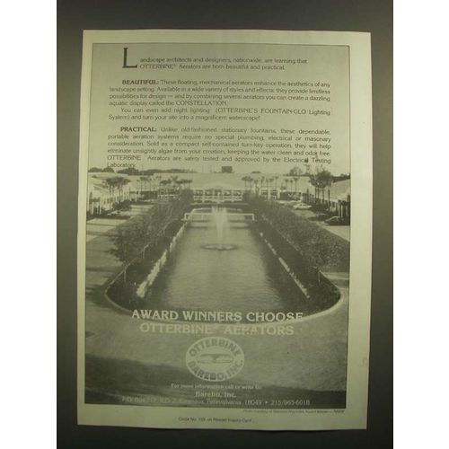 1988 Barebo Otterbine Aerators Ad - Award Winners Choose