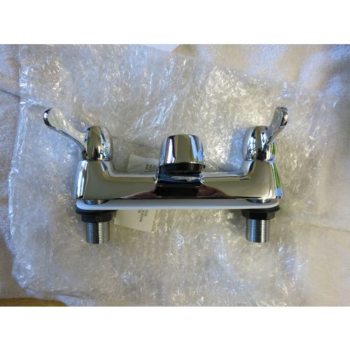H&C Dual Commercial Lever Bath Filler Tap Chorme Plated 71596
