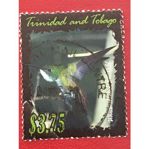 Trinidad & Tobago 2002 Hummingbirds $3.75 White Emerald Used SG 927 Sc 645 stamp