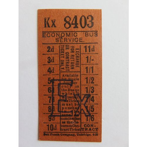 Economic Bus Services Bus Ticket #4