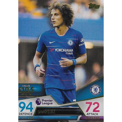 Match Attax Ultimate 2018/19 Cards: Chelsea - Defender, Luiz