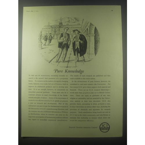 1954 ICI Imperial Chemical Industries Ad - Pure Knowledge