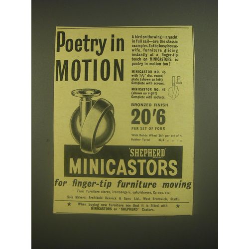 1962 Shepherd Minicastors Ad - Poetry in motion