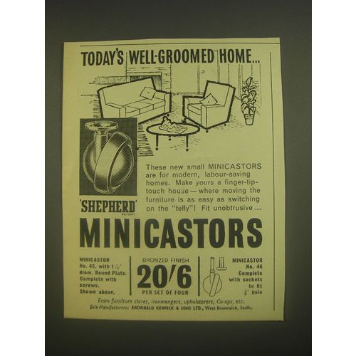 1962 Shepherd Minicastors Ad - Today's well-groomed home