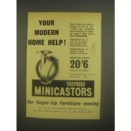 1962 Shepherd Minicastors Ad - Your modern home help