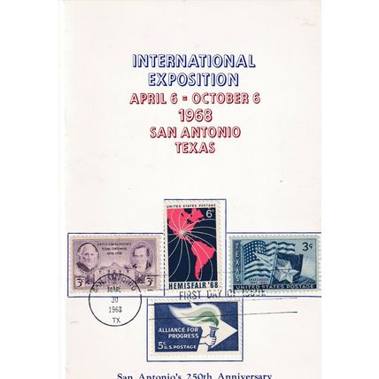 United States 1968 International Expo San Antonio Card FDC unused VGC