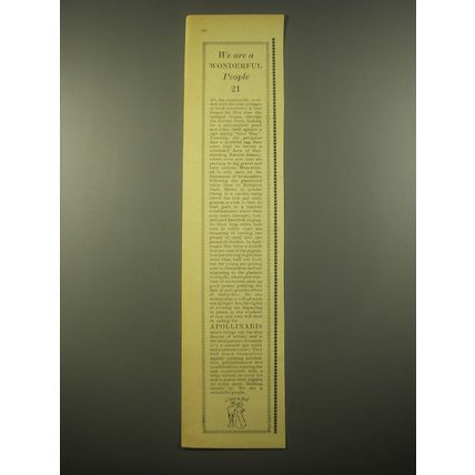 1966 Apollinaris Water Ad - We are a wonderful people 21