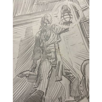 Kidnapped Original Cover Art (1992) Dave Simons Pirate illustration