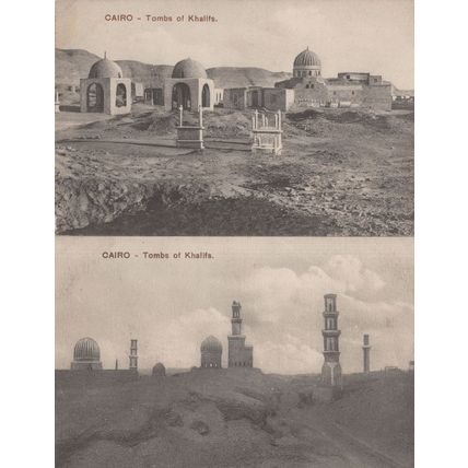 Cairo Tombs Of Khalifs 2x Egyptian Old Postcard s