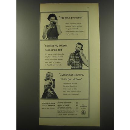 1956 Bell Telephone System Ad - Fred got a promotion