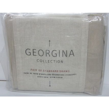 Anthropologie Georgina Collection 20 x 26 Sand Sable Pair Standard Shams