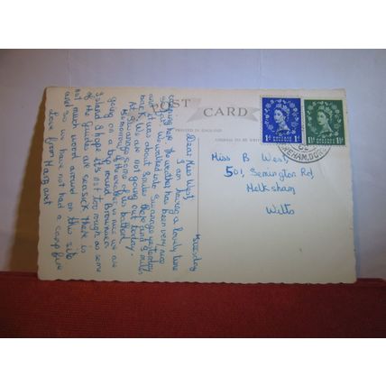 SWANAGE, DORSET multiview used postcard 1962 pm spaniel dog =