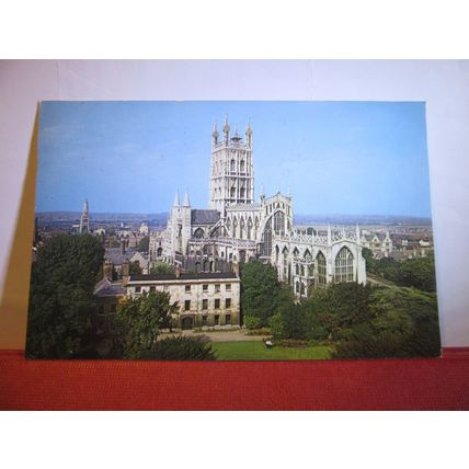 GLOUCESTER CATHEDRAL. used vintage postcard 1962 pm =