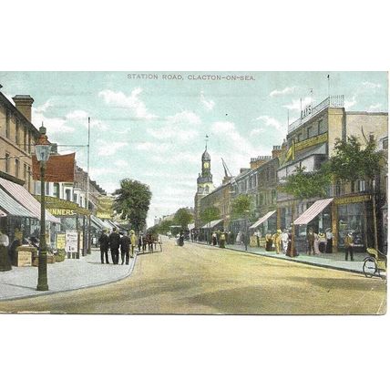 Station Road - CLACTON-ON-SEA - Essex - 1906 - Original Postcard