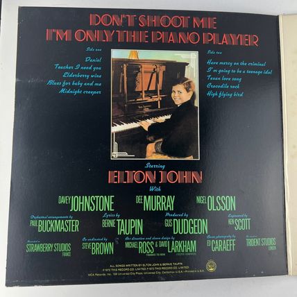 Elton John Dont Shoot Me Im Only The Piano Player Vinyl LP Record Album MCA-2100