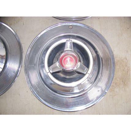 1964 PLYMOUTH SPORT FURY HUBCAPS OEM SET OF 4 14"