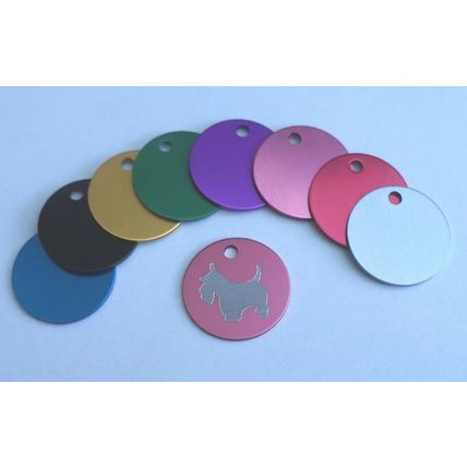 20MM PERSONALISED BRASS DACHSHUND TAG WITH BREED SILHOUETTE & YOUR DETAILS