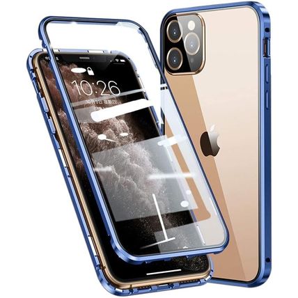 iPhone 12 Pro/iPhone 12 Magnetic Adsorption Cover 360° Full Body Blue