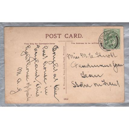 Longships Lighthouse - Cornwall - Postally Used - Penzance 21st April 1909