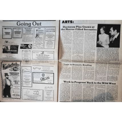 The Villager - 4 issues, 1978-79. New York City, Greenwich Village Newspaper