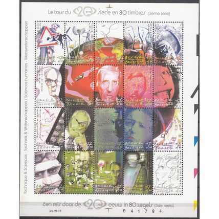 Belgique 2001 Michel Feuillet 3074 - 3093 Neuf ** Cote (2008) 22.00 €