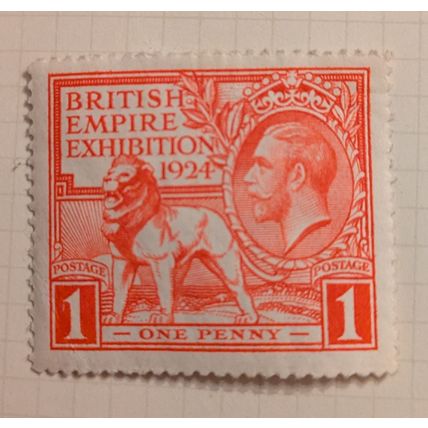 British Postage Stamp - 1p, 1924 British Empire Exhibition, Mint, Hinged