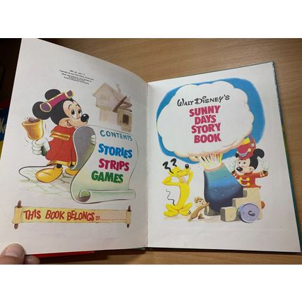1973 WALT DISNEY "SUNNY DAYS STORY BOOK" LARGE UK ANNUAL HARDBACK BOOK (P3)