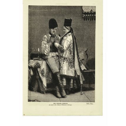 Wedding Morning, Wallendorf, Saxony, Book Illustration (Print), 1875
