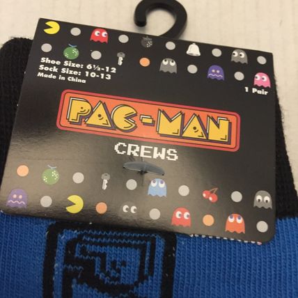 NEW Pac Man Unisex Crew Socks Size 10-13