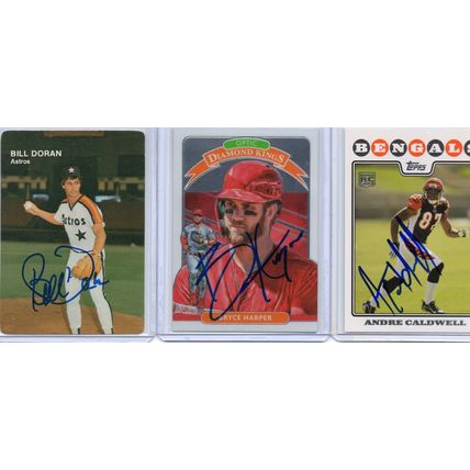 Autographed 3 Card Lot with Bryce Harper Signed Nice