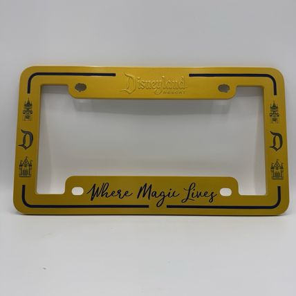 Disneyland Resort “Where Magic Lives” Gold Metal License Plate Frame Cover