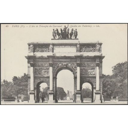 L'Arc de Triomphe du Carrousel, Paris, c.1910 - Lévy CPA LL45