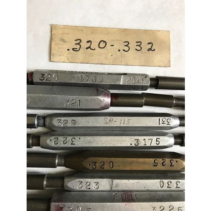 LOT MIXED GO NO GO PLUG GAGES,.331,.328,.325,.320,.330,.332,.323  ,3225,.3175,ES