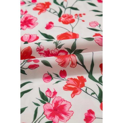 Pink Plus Size Floral Square Neck Puff Sleeve Ruffle Maxi Dress